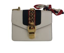 Sylvie Mini Bag,Leather,White,DB,43166649375,3*